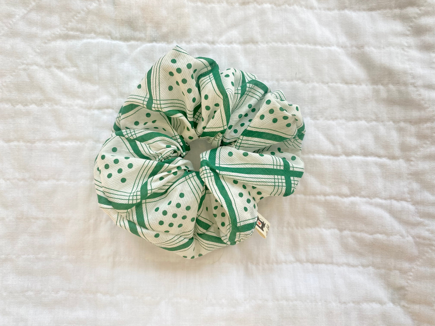 Vintage Fabric Scrunchie