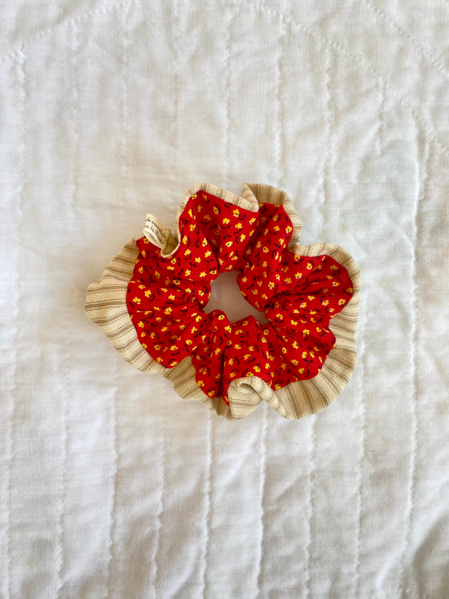 Vintage Fabric Scrunchie