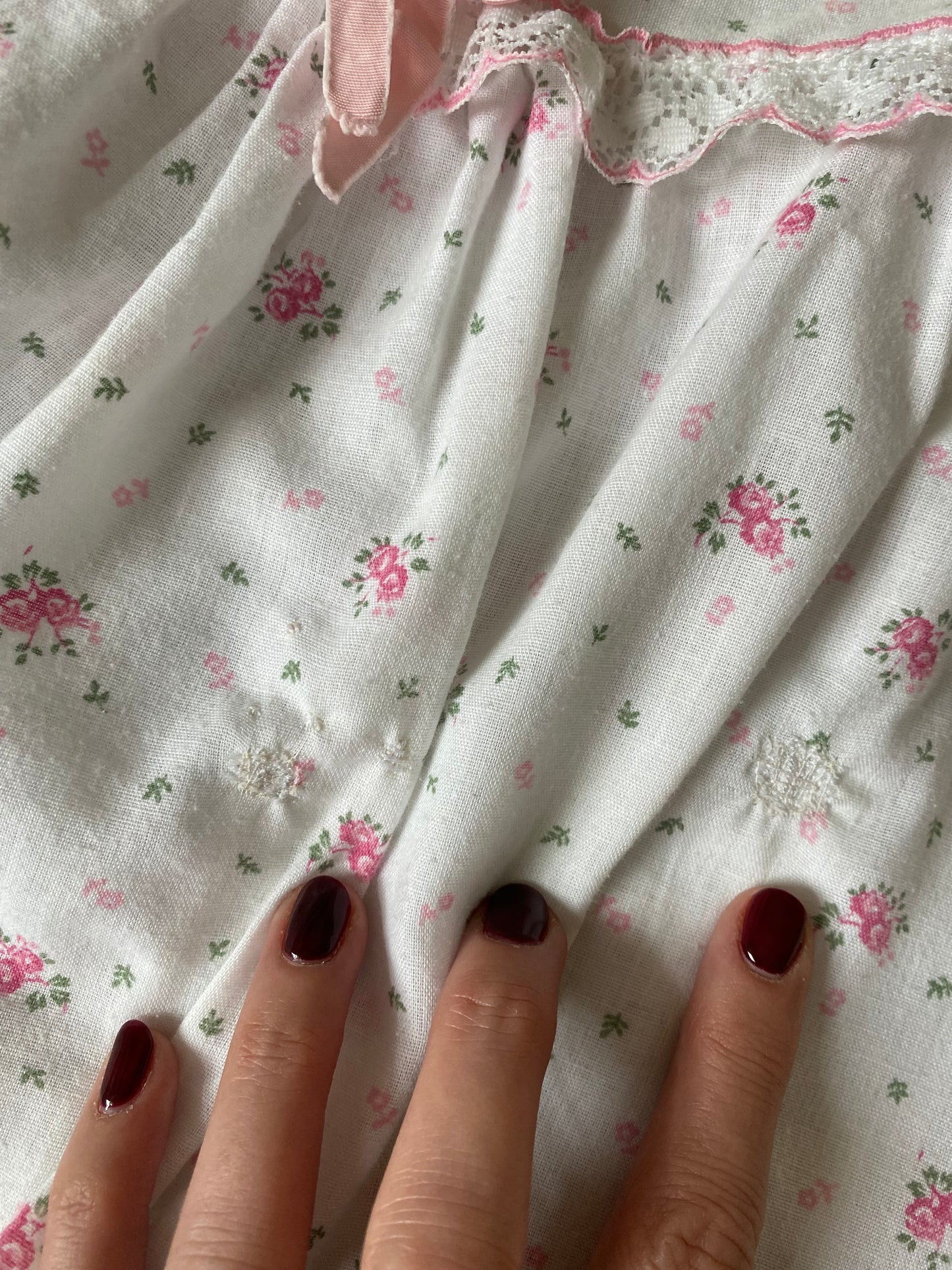 Upcycled Vintage Nightie Floral Bubble Top