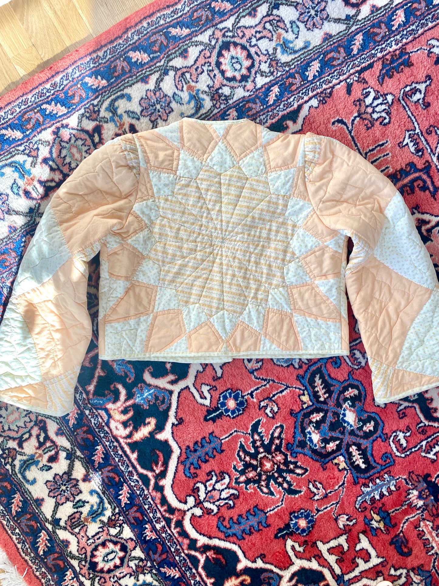 Vintage Quilt Jacket with Puff Sleeves