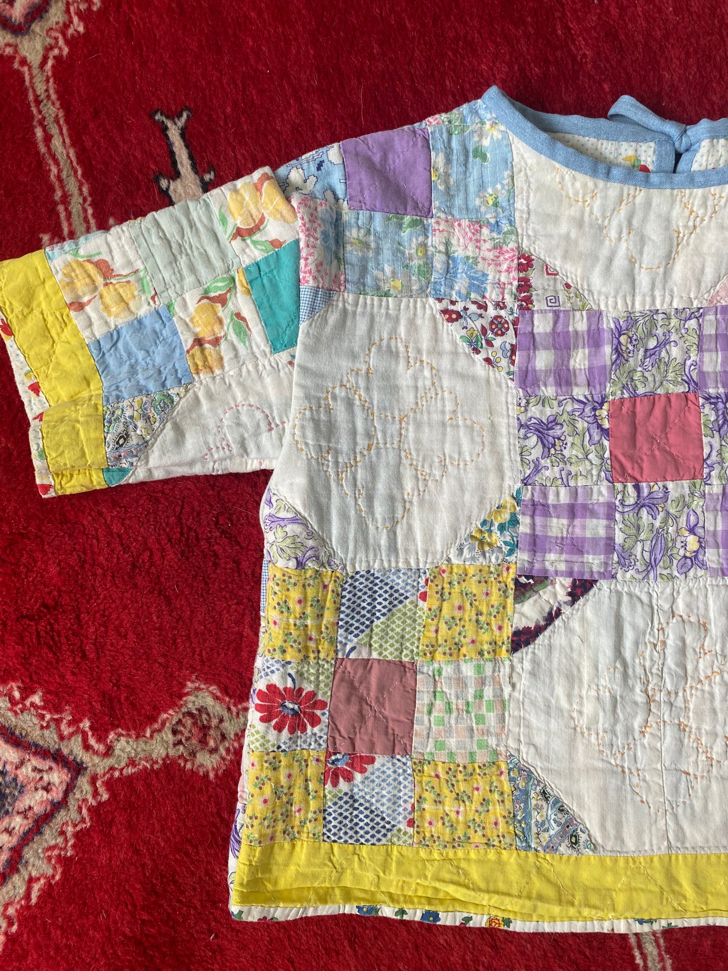 Vintage 40's Patchwork Quilt Top